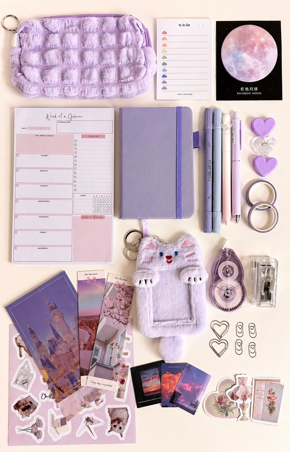 Violet Productive Work & Study Girl Set