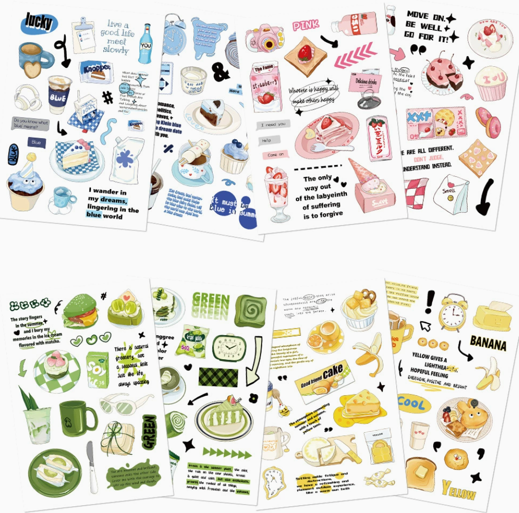 Stickers Cartoon Salt-Themed Collage