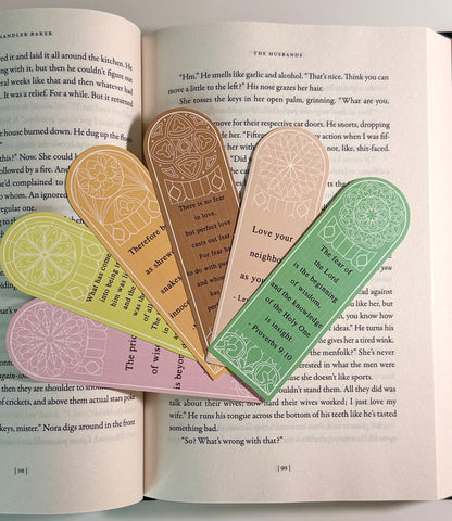 Proverbs Quote Bookmark Set for Reading & Journals