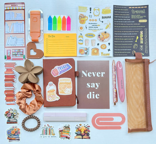 Soft Aesthetic Stationery Set – Caramel Whisper