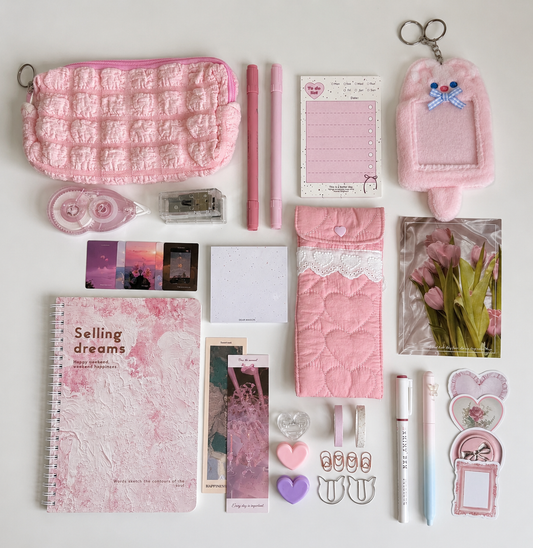 Pinky Productive Work & Study Girl Set