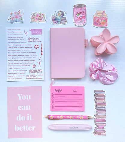 Pink Blossom Stationery Bundle – Soft Aesthetic Gift Set