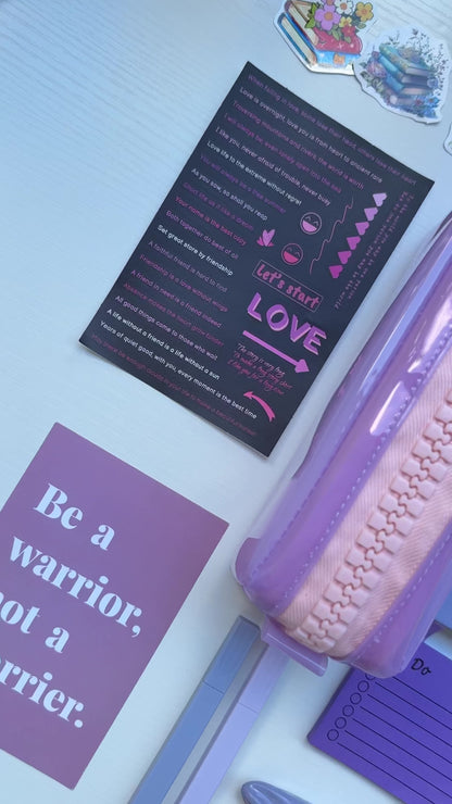 Calm Stationery Gift Set – Purple Velvet Aesthetic Bundle
