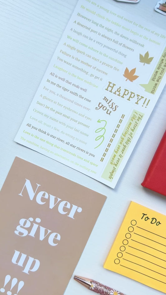 Aesthetic Stationery Bundle – Warm Orange Haze Cozy Gift