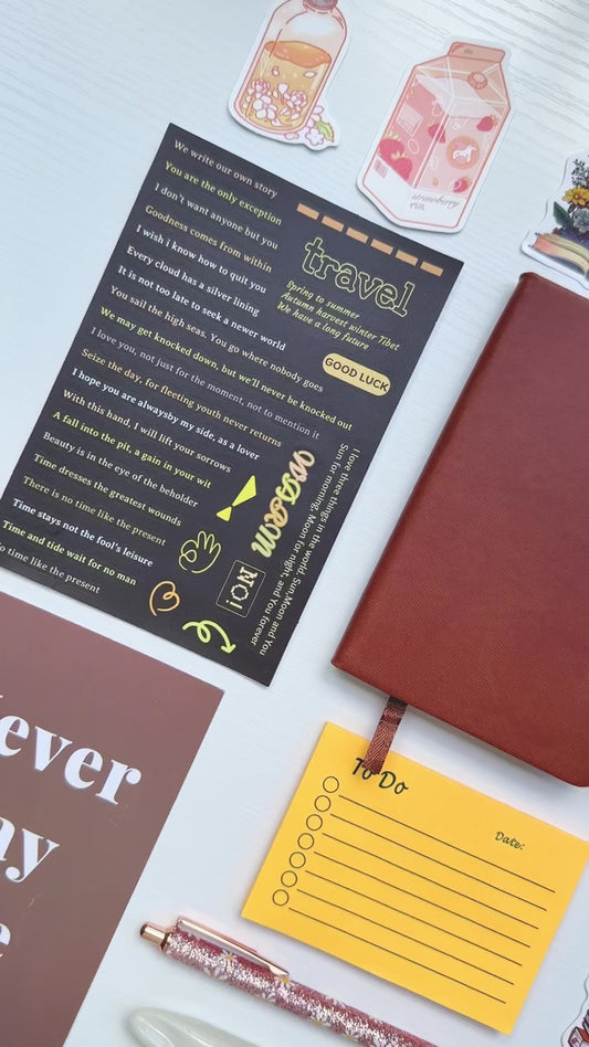 Soft Aesthetic Stationery Set – Caramel Whisper